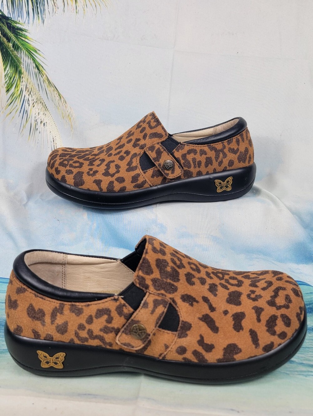 ALEGRIA KARA Clogs Slip-On Side Straps Womens 37 US7